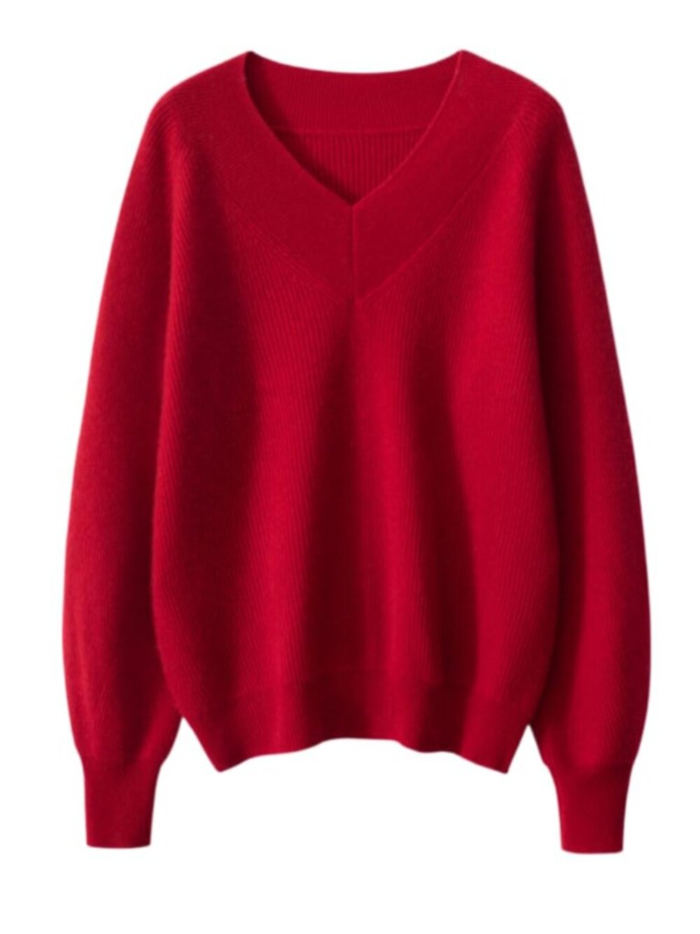 Cashmere Merino Wool V-Neck Pullover Sweater, Long Sleeve, Luxurious & Warm